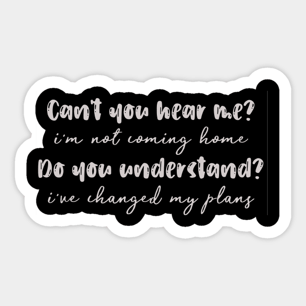 My future Billie Eilish lyrics Sticker by moringart